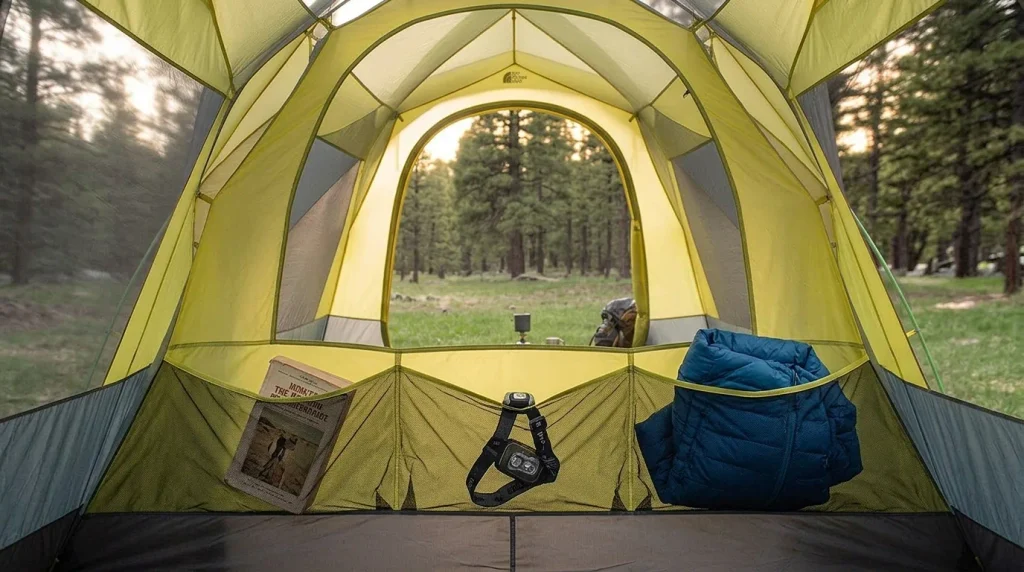 North Face Wawona 4 mesh storage pockets along the back door